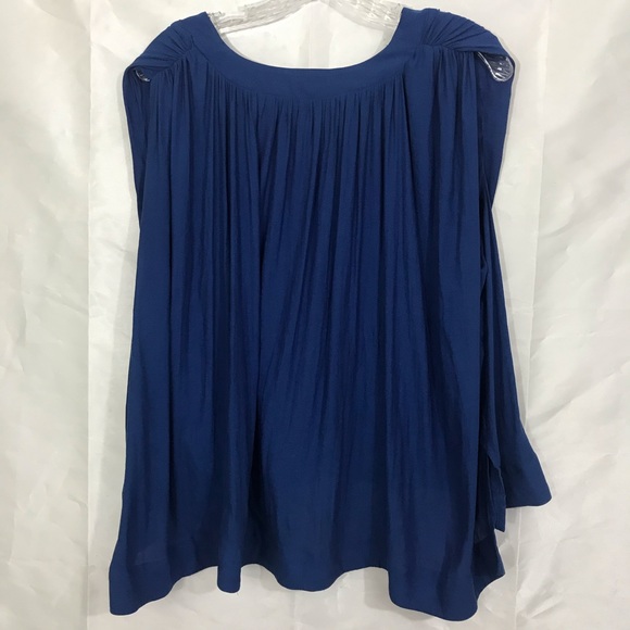 Free People Sz Md Blue Drape Top - Picture 4 of 4
